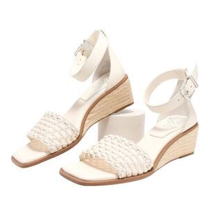 Vince Camuto Adjustable Espadrille Wedge Sandals Bretandi coconut cream 9 1/2